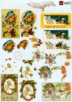 3D Schneidebogen Vintage, Weihnachtskinder